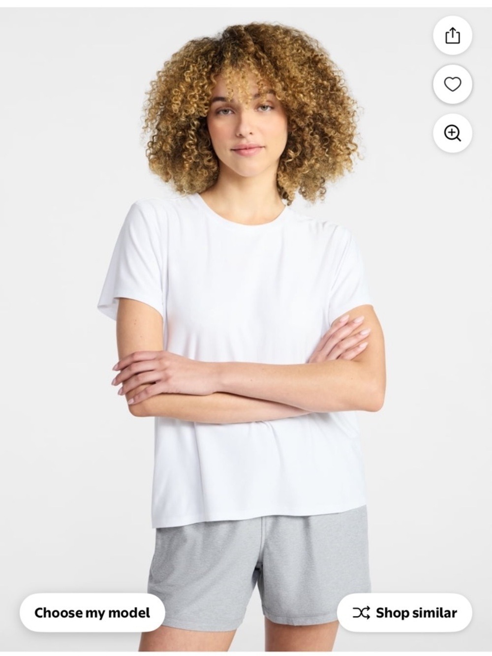 Athletic Works Women’s XL White Short Sleeve Athletic Tee ButterCore